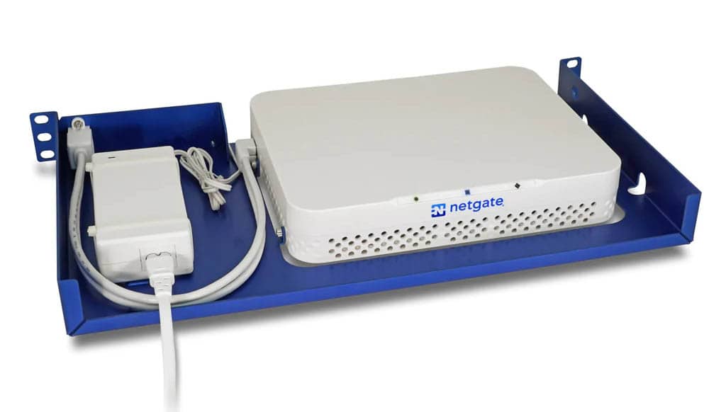 Netgate 8200 Front and Power in Shelf - Top Angled Netgate 8200 Front and Power in Shelf - Top Angled