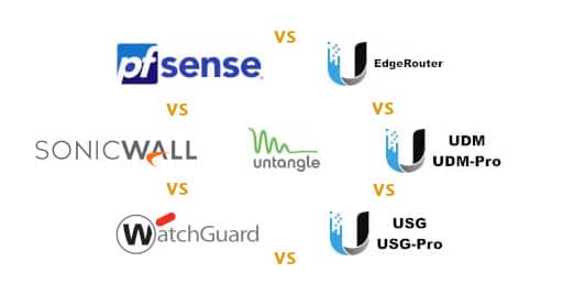 pfSense vs SonicWall vs Untangle vs USG-Pro vs UDM-Pro vs EdgeRouter vs WatchGuard