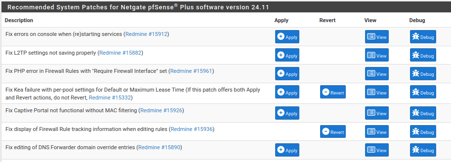 pfsense-patches pfSense patches