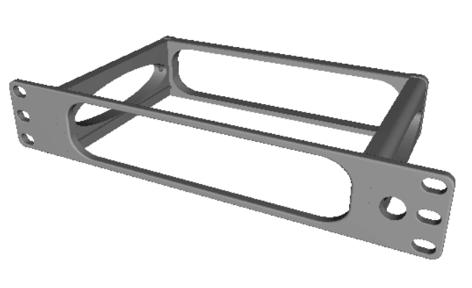 3D view - 10 Inch Rack Mount for Netgate 2100