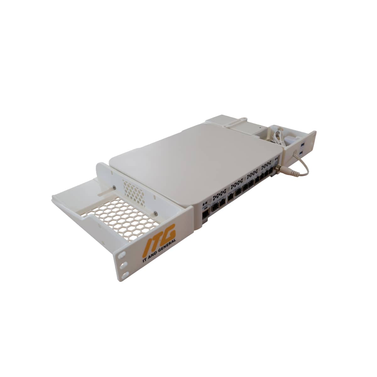 ITG - Rack Mount for Netgate 6100 - front angled ITG - Rack Mount for Netgate 6100 - front angled